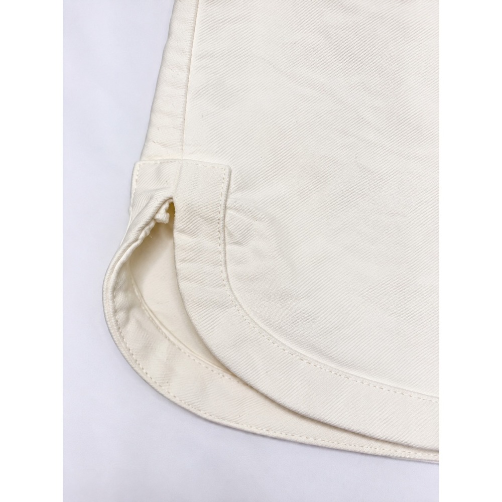 A.L.C. White Denim Crisscross Open Back Mini Dress Sleeveless Sz 4 - Picture 5 of 11
